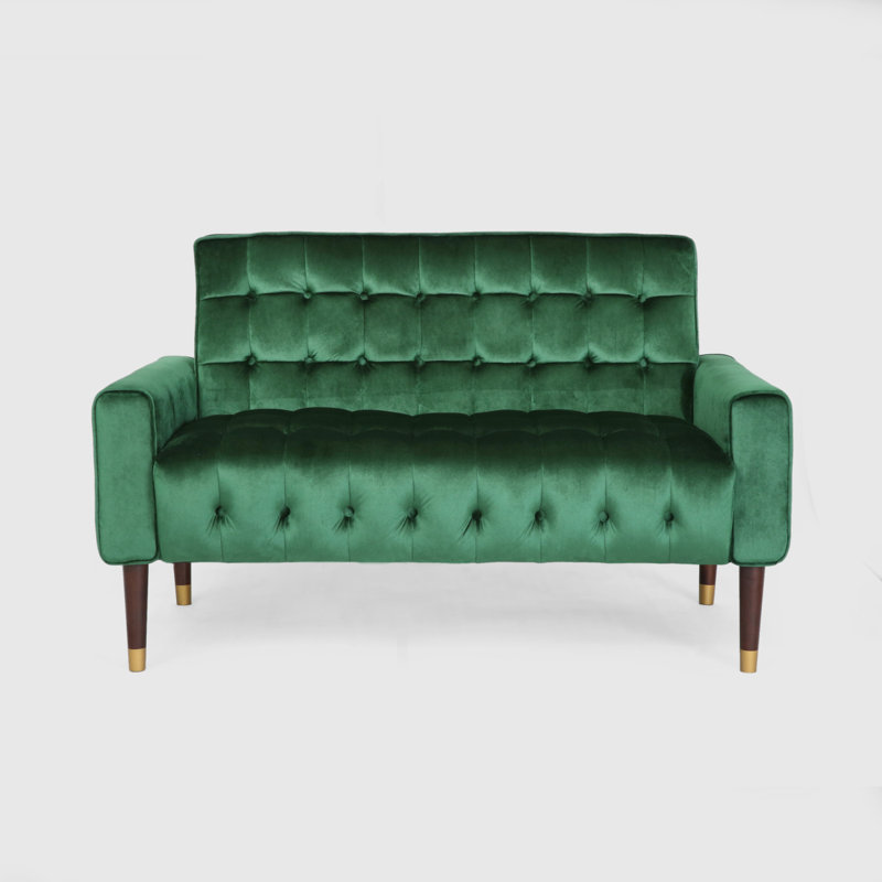 Modern Sofa Loveseat, Emerald