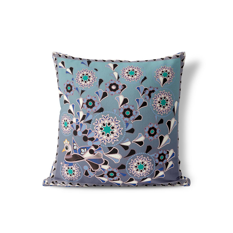 Housse et insert de coussin décoratif en polyester, Bleu, 18 po x 18 po