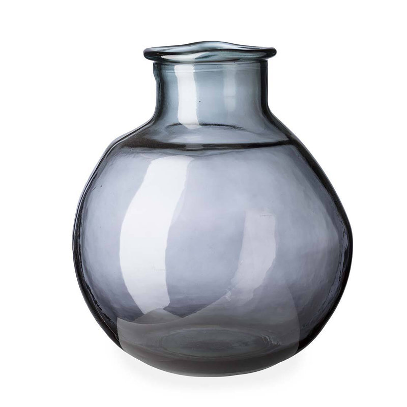 Zahrah Glass Table Vase, Gray