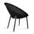 Horacio Modern Armless Outdoor Lounge Chair with Oval Back and Bowl-Shaped Seat – Indoor/Outdoor Patio Chair-1076806831