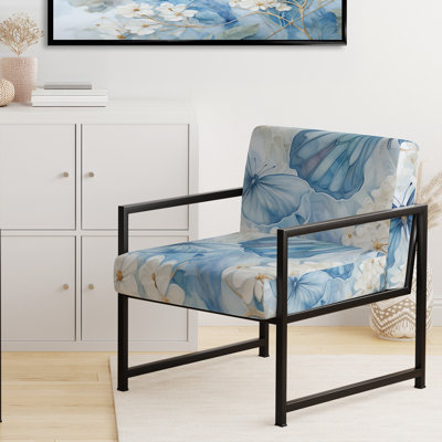 Fauteuil d'appoint Blue Butterfly Whispering Wings II - fauteuil rembourré Boho