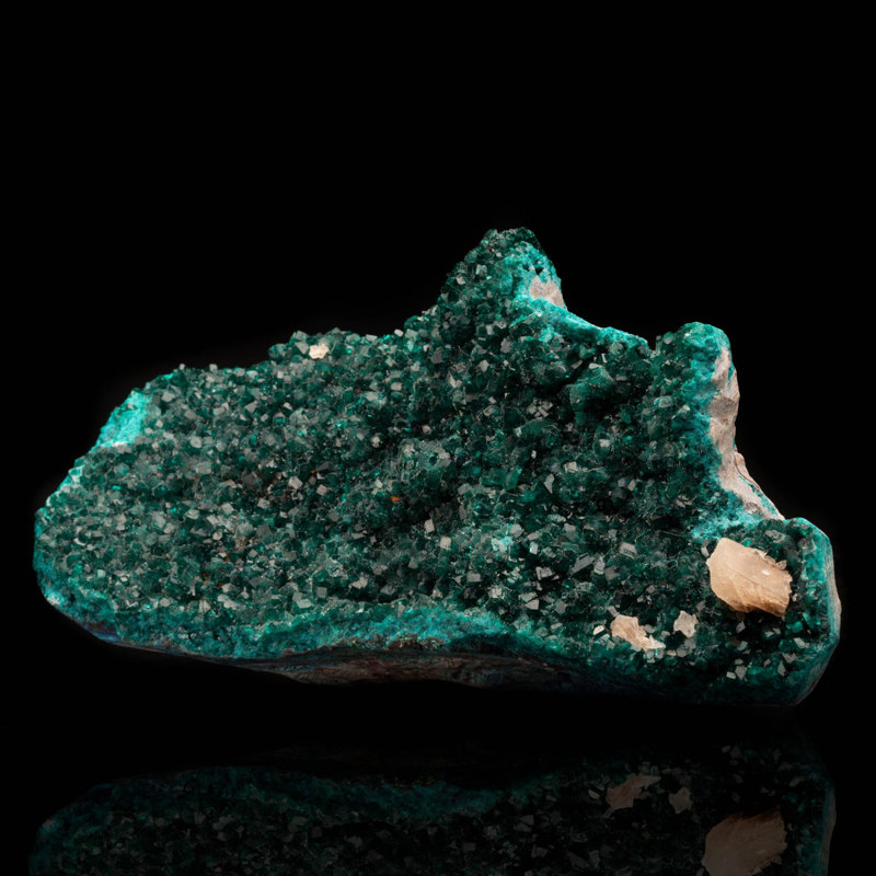 Dioptase avec calcite