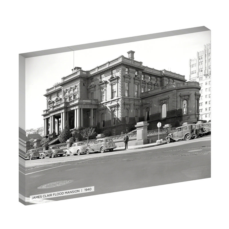 «James Clair Flood Mansion, Historic San Francisco», reproduction de photo sur toile tendue, H 30 po x l 40 po x 1,5 po