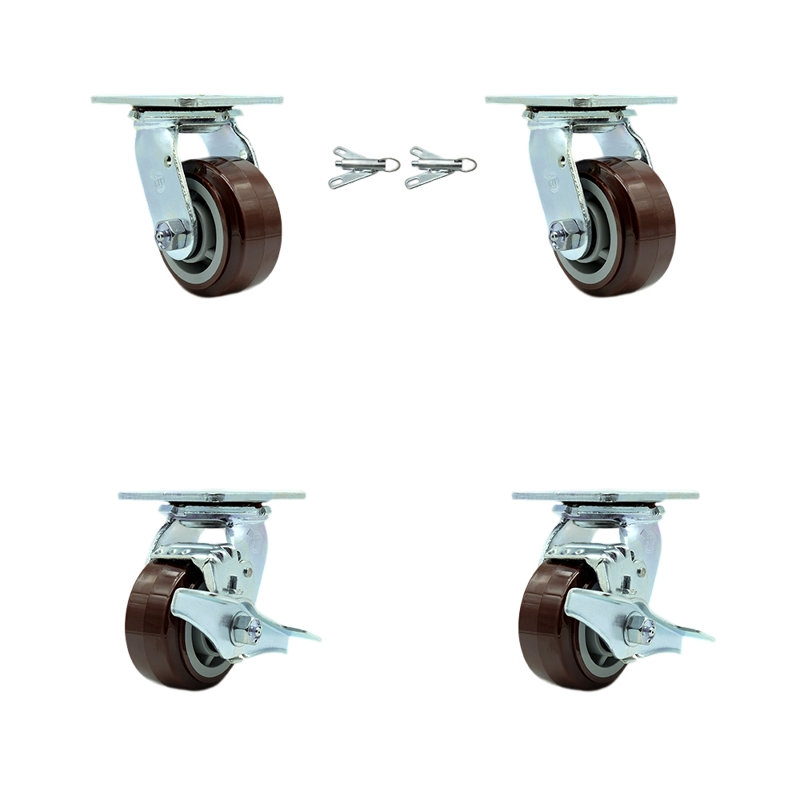 Ensemble de 4 roulettes en polyuréthane