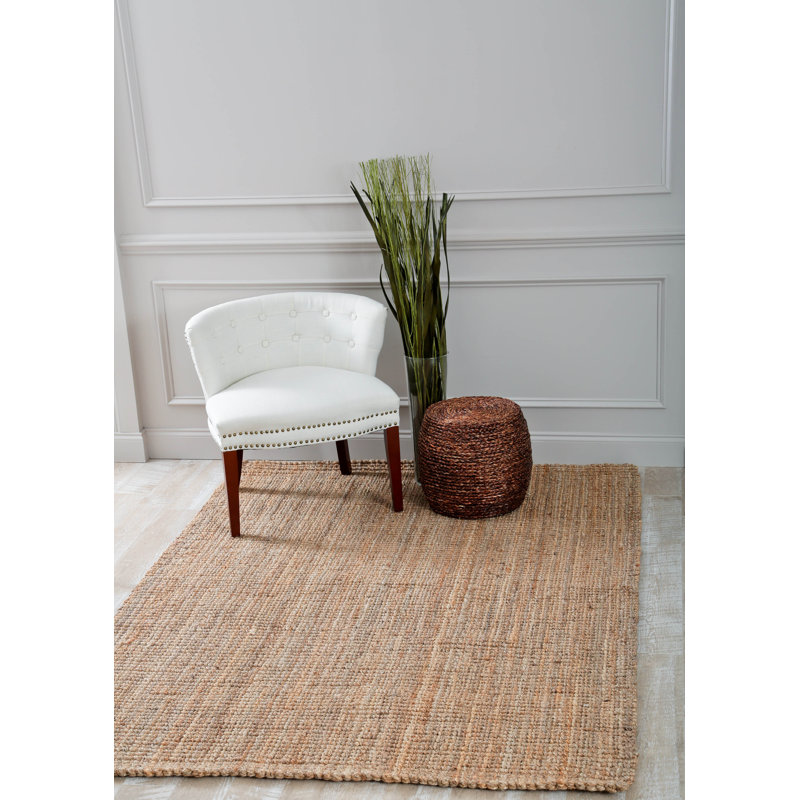 Tapis décoratif beige fait à la main Kathleen, Rectangle 9 pi x 12 pi 6 po