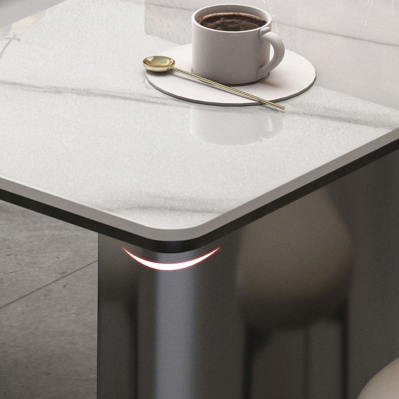 Ensemble de table rectangulaire simple de luxe à lumière familiale, H 29,52 po x L 70,86 po x l 35,43 po