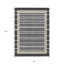 Tapis extérieur lavable rayé noir et beige 8 pi x 10 pi