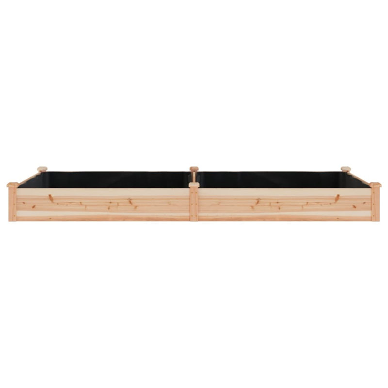 Averion Wood Raised Garden Bed, 25cm H x 240cm W x 120cm D, Natural Pine