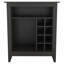 Armoire de bar à 1 tiroir et 6 bouteilles New Canaan - Wengé noir