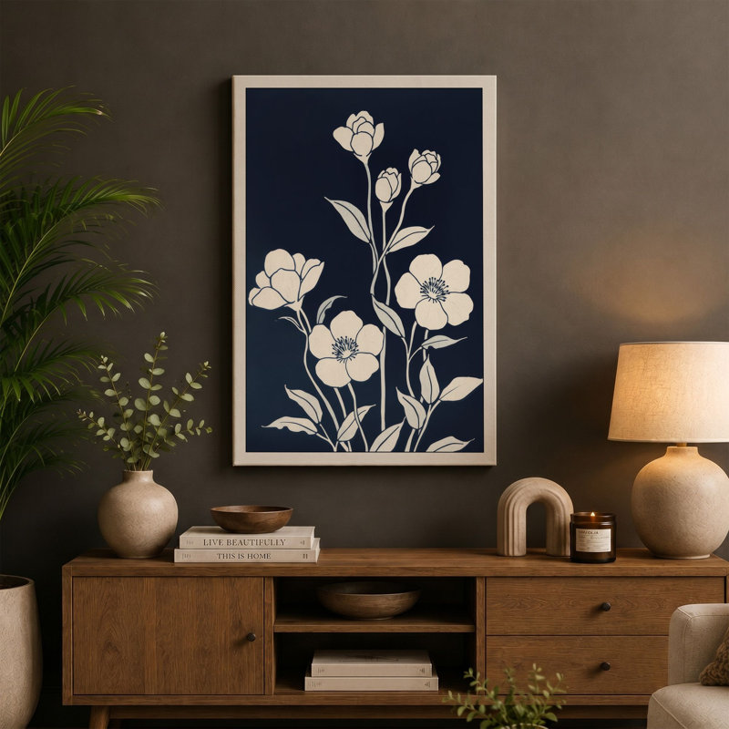 Gilded Botanica Botanical - Wrapped Canvas, 18x12 - 45.7 x 30.5 cm, Cream Border