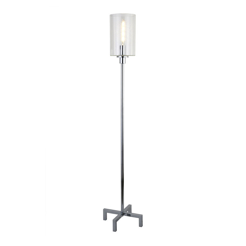 Panos 66.25'' Traditional Floor Lamp, Silver