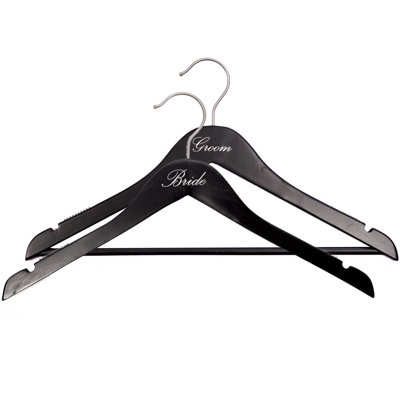 Ensemble de 2 cintres en bois antidérapant pour jupe / pantalons Cosgrove