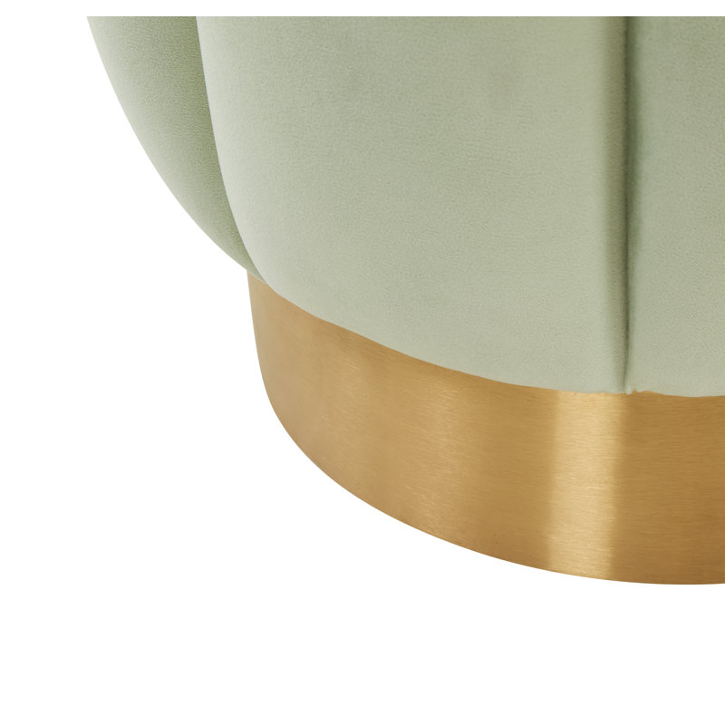 Maxine Round Ottoman, Mint Velvet