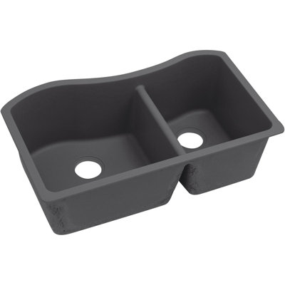 Quartz Luxe 33" L x 20" W Double Basin Undermount Kitchen Sink