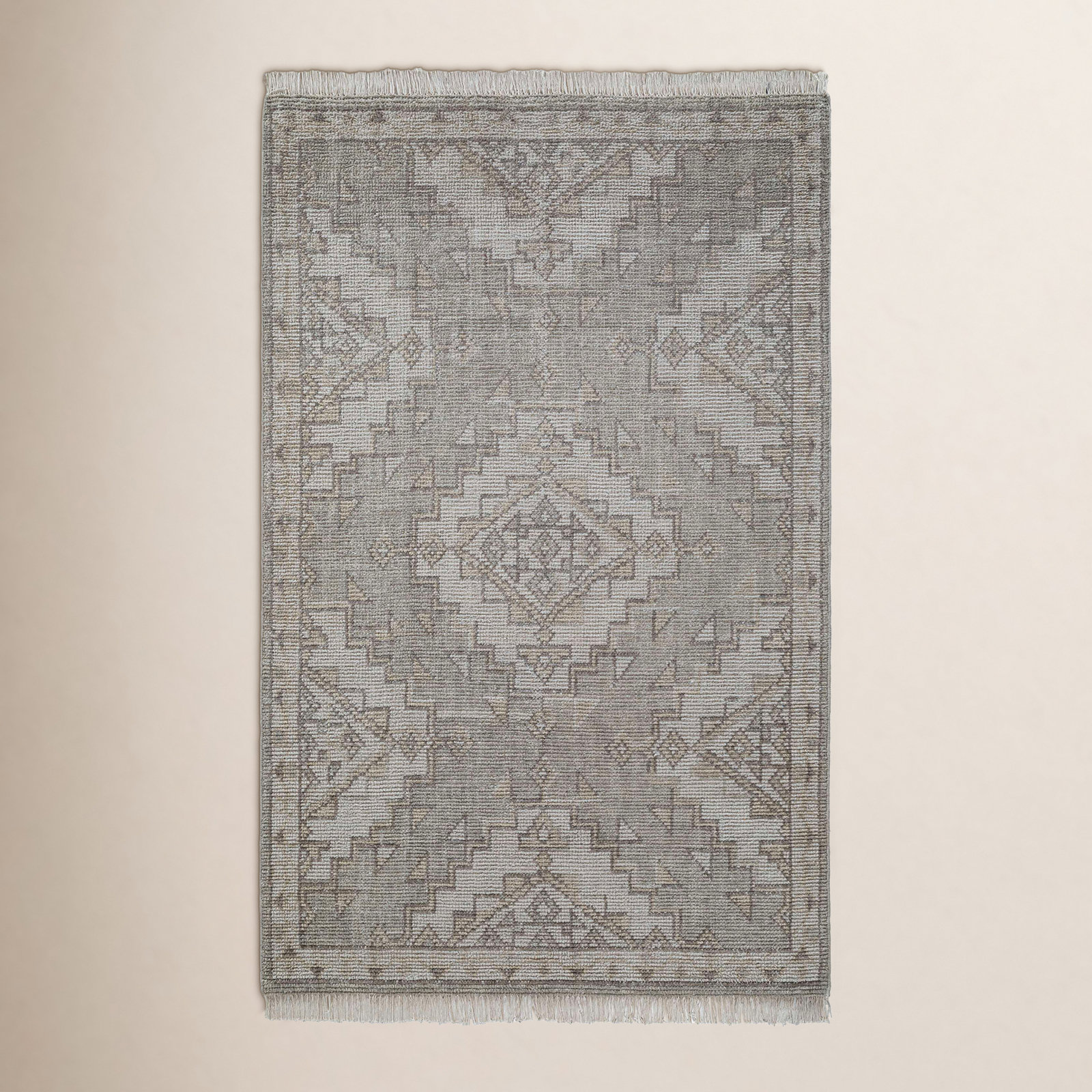 Maeve Hand-Knotted Geometric Wool Rug, Rectangle 2' x 3'