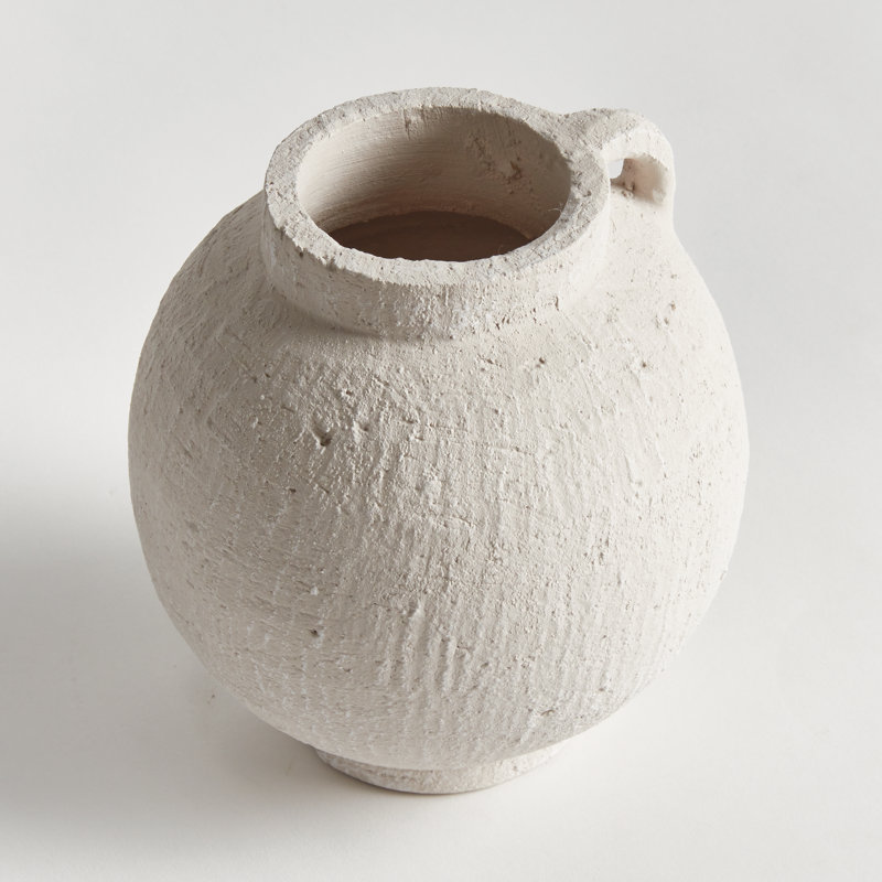 Gianna Handmade Terracotta Table Vase, 7.5" H x 6.75" W x 6.75" D