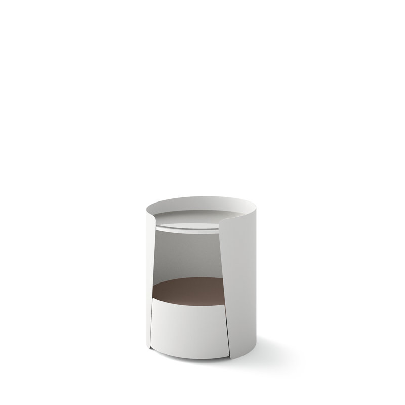 Jalyn Tray Top Tree Stump End Table, Taupe
