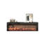 Black Solid Wood TV Cabinet Fireplace-117598215