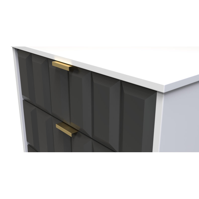 Allem 3 Drawer Chest (Ready Assembled), Graphite/White