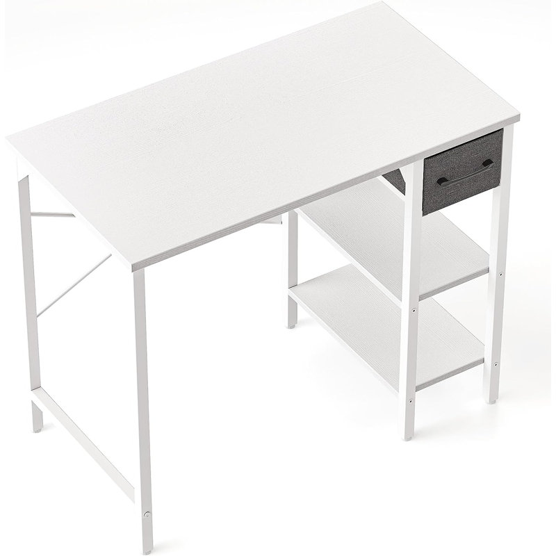 Bureau d'écriture rectangulaire l 35 po Shellcove, Blanc