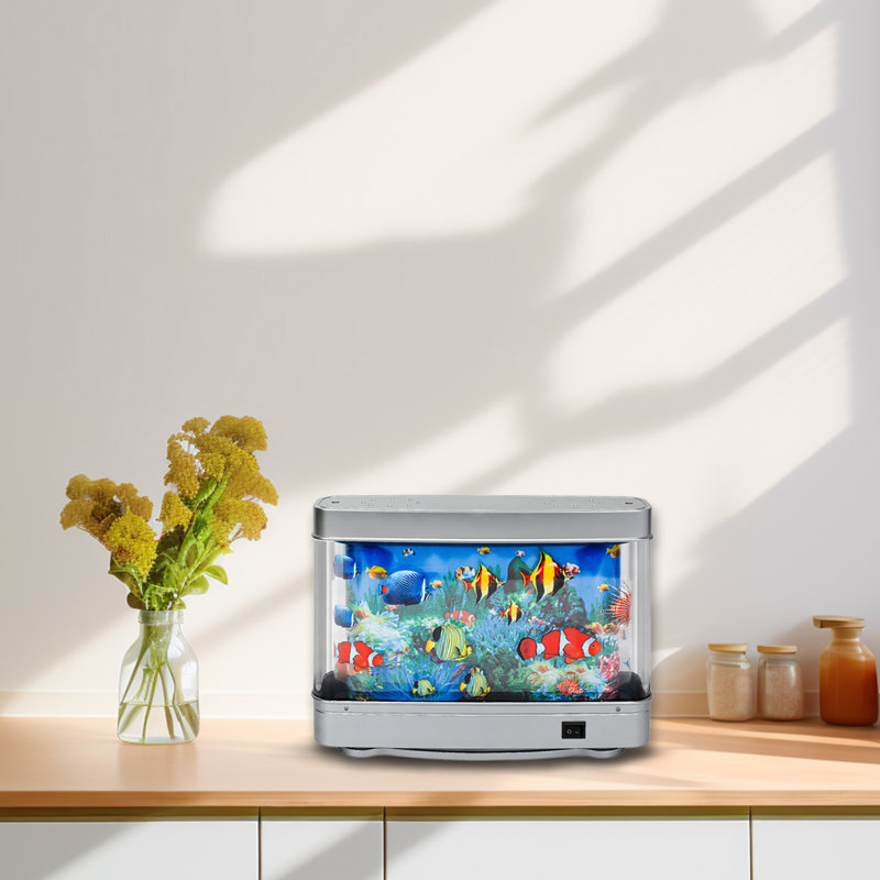 Moving Artificial Aquarium Fake Fish Tank Mini Aquarium Jellyfish Version