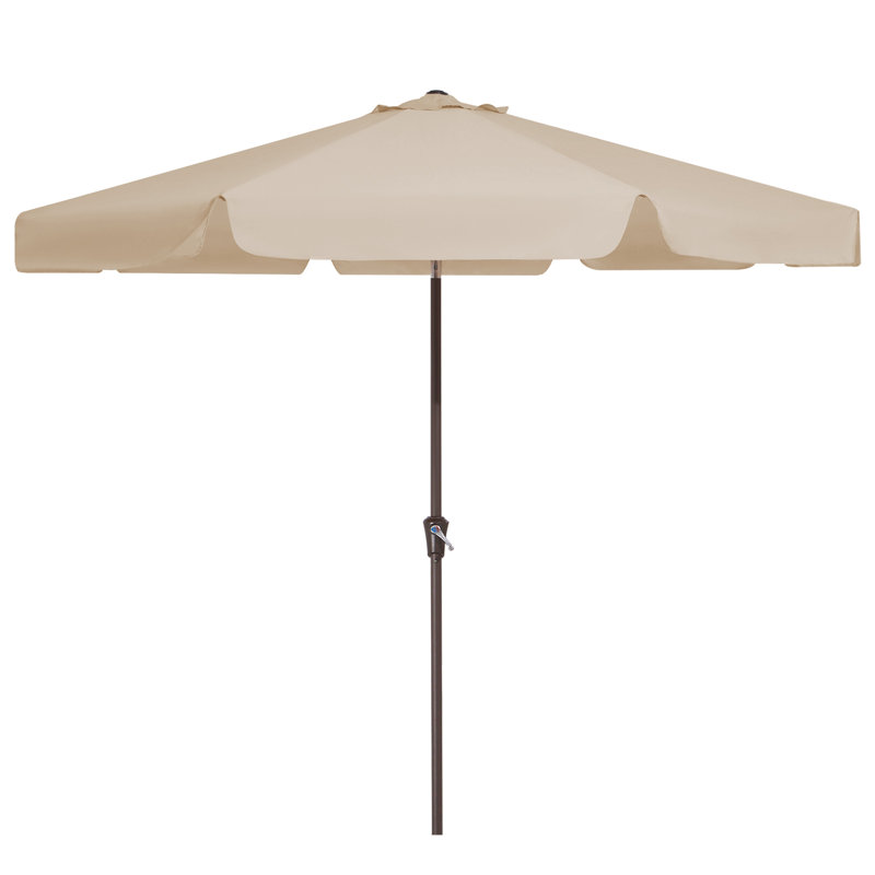 Parasol de marché pour patio extérieur, Beige, H 97,6 po x l 108 po x P 108 po