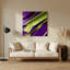 «Geometric Abstraction 49», art mural en métal mauve-268520261