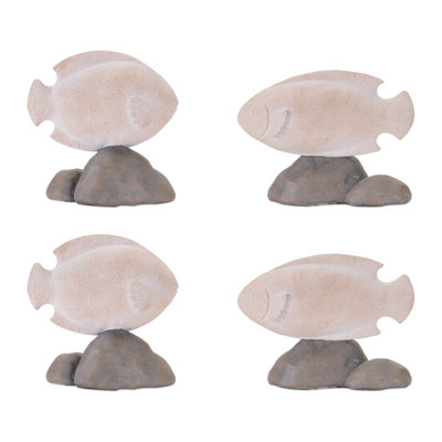 Poisson sur rocher (ensemble de 4)