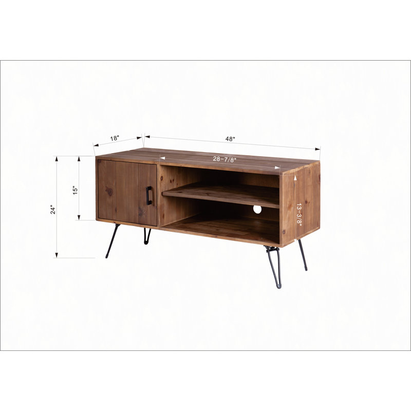 Meuble télé simple et rétro en bois récupéré pour le salon