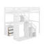 Lit mezzanine simple avec tiroirs, bureau et bande lumineuse-1006232836