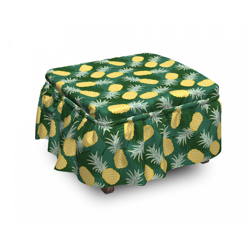 Housse pour repose-pieds palmier leaves