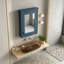 Armoire de rangement murale avec miroir et tablette réglable-129591280