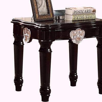 Table d'appoint à pieds rotatifs noirs