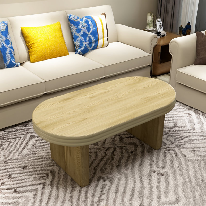 Table basse cannelée Mid Mid Modern, Naturel