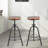 Julus Swivel Pine Solid Wood Adjustable Height Counter Stool with Steel Frame