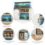 Farmhouse Aquarium Stand With Sliding Barn Door, Fish Tank Cabinet With Adjustable Shelves & Built-In Power Outlets-1192966755