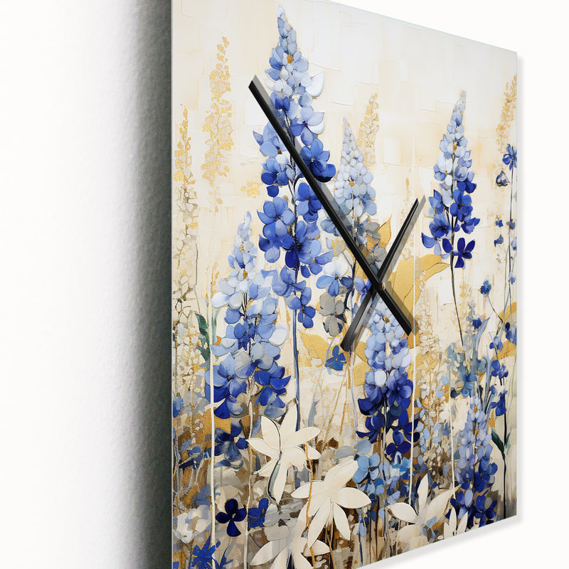 Horloge murale Blue Bonnets Simplicity Meadow, Petit