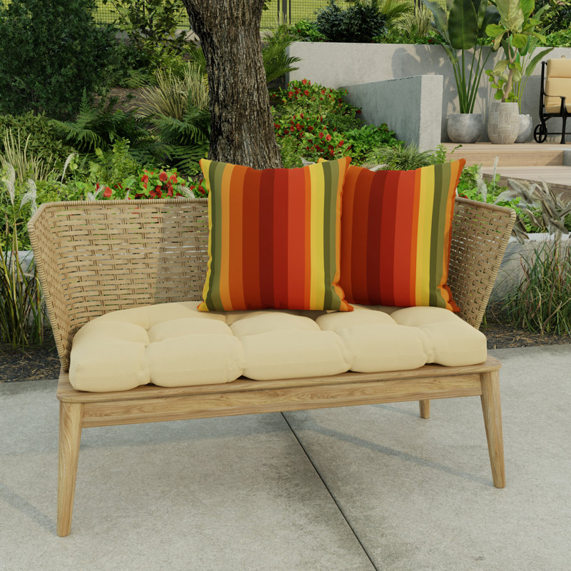 Sunbrella Outdoor Throw Pillow, Islip Cayenne