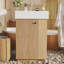 Meuble-lavabo compact avec lavabo double en céramique de qualité supérieure pour petits espaces-1835287725