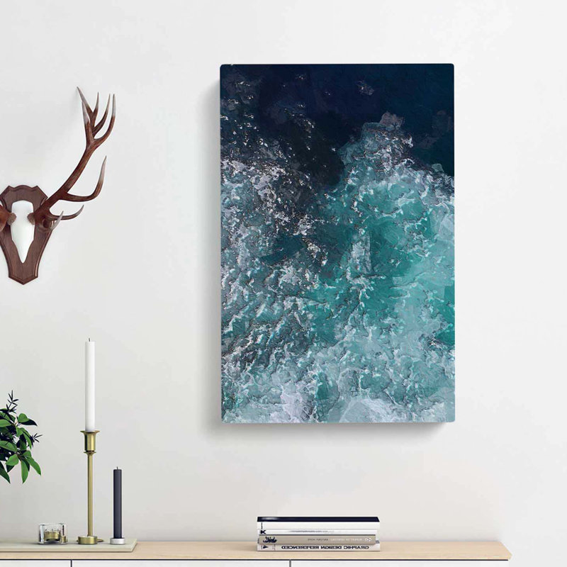 Marbled Waters by Unavailable - Wrapped Canvas, 60cm H x 40cm W x 3cm D