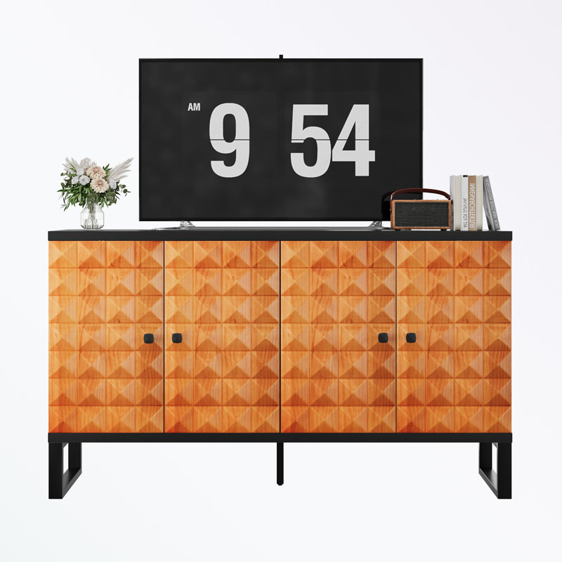 buffet avec quatre portes et pieds en métal