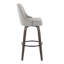 Tabouret de bar clouté 30 po à hauteur fixe avec pieds en bois cintré et repose-pieds rond - ensemble de 2-109576231-109576230