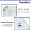 DeerValley 405mm L x 305mm W White Ceramic Rectangular Sink