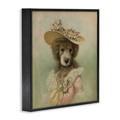 Chien féminin rétro avec giclée encadrée, design par Brett Blumenthal
