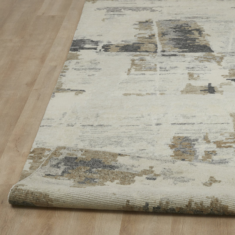 Tempo Urban Fossil Hand-Knotted Wool Area Rug, Rectangle 9' x 12'
