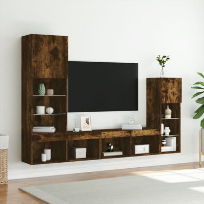 Unfinished Entertainment Centre for TVs up to 88" with Fireplace Included