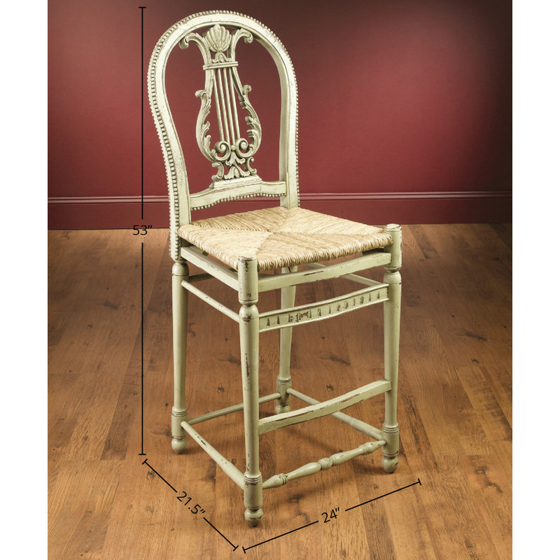 Kirksey 53" Bar Stool, Parchment