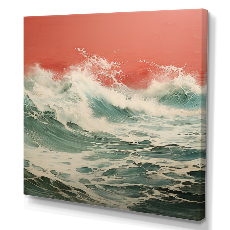 Pop Art - Crashing Waves - Pop Wall Art, Toile tendue, H 30 po x l 30 po x P 1,5 po