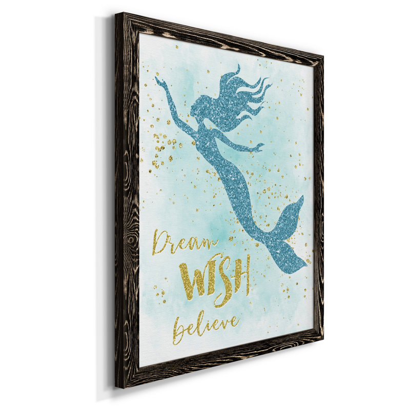 Dream Dream Believe - peinture sur toile tendue, H 24 po x l 18 po x P 1,5 po, Cadre noir