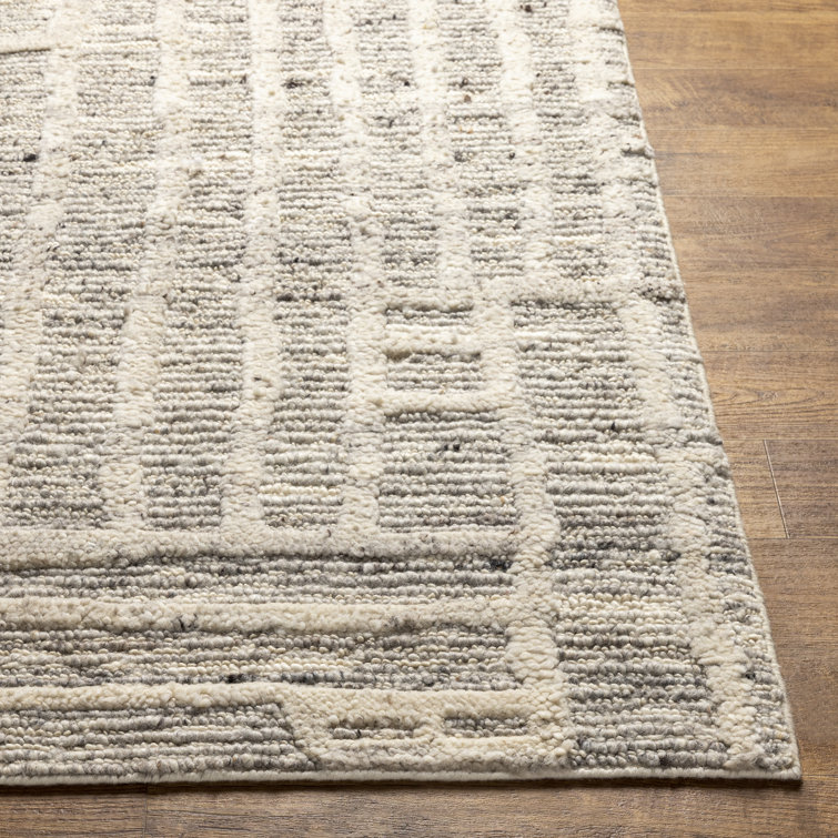 Edwardo Handwoven Wool Beige/Light Gray Area Rug
